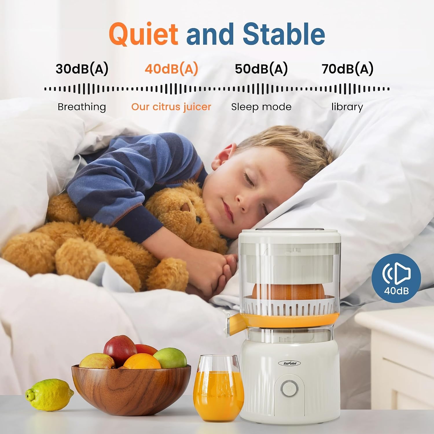 image:imageDualHead Electric Citrus Juicer Plugin Model Juicer Machine with Cleaning Brush Portable Lemon Squeezer for Fresh Orange Lemon Lime Kiwi Grapefruit Easy to CleanampUseWhite
