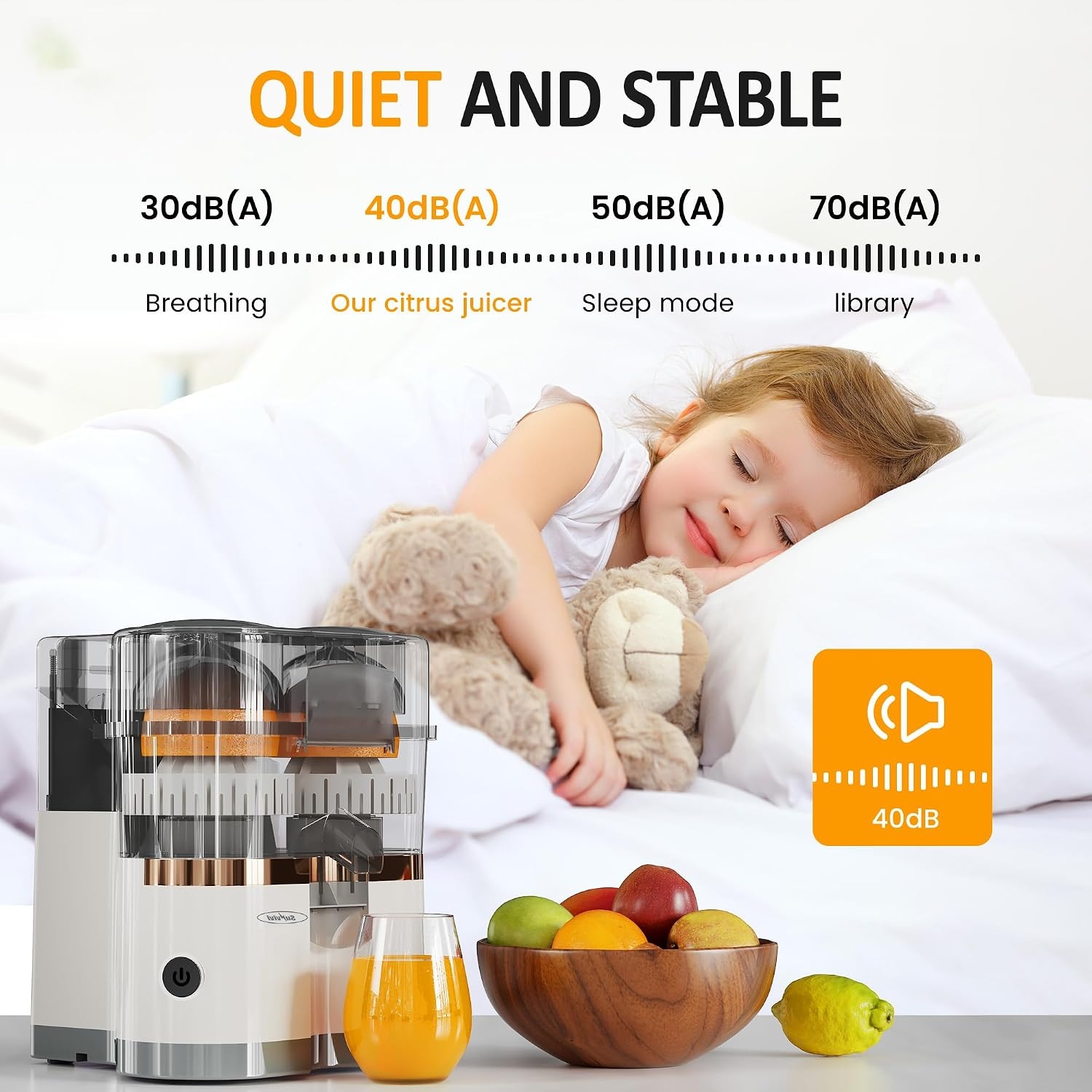 image:imageDualHead Electric Citrus Juicer Plugin Model Juicer Machine with Cleaning Brush Portable Lemon Squeezer for Fresh Orange Lemon Lime Kiwi Grapefruit Easy to CleanampUseGray