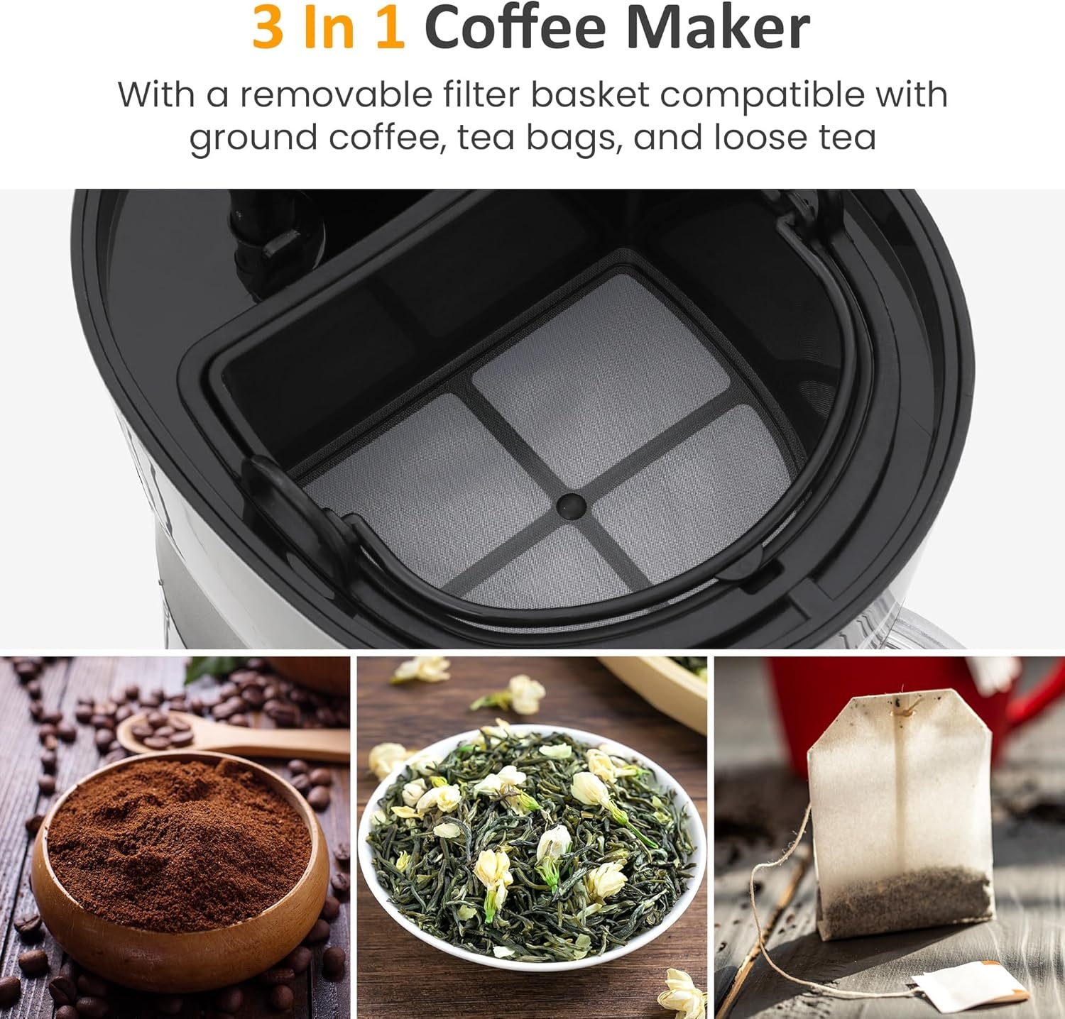 image:imageSUNVIVI 20 Oz Iced Coffee Maker for Ground Coffee Cold Brew Tea Maker with Reusable Coffee Filter and Insulated Pitcher Single Serve Machine for Home Strength Control for Flavor BlackBlack20 Oz