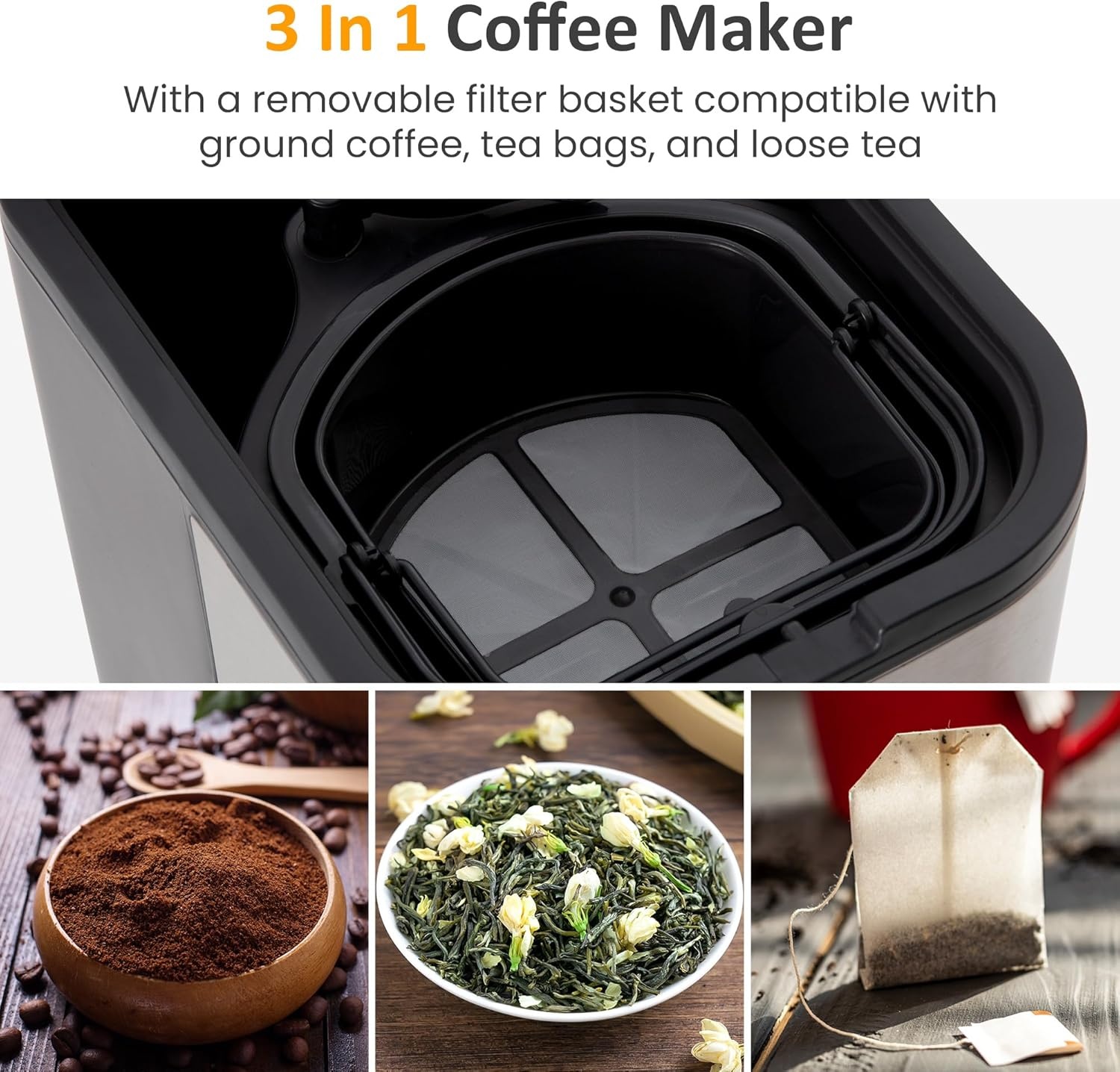 image:imageSUNVIVI 20 Oz Iced Coffee Maker for Ground Coffee Cold Brew Tea Maker with Reusable Coffee Filter and Insulated Pitcher Single Serve Machine for Home Strength Control for Flavor BlackBlackNew