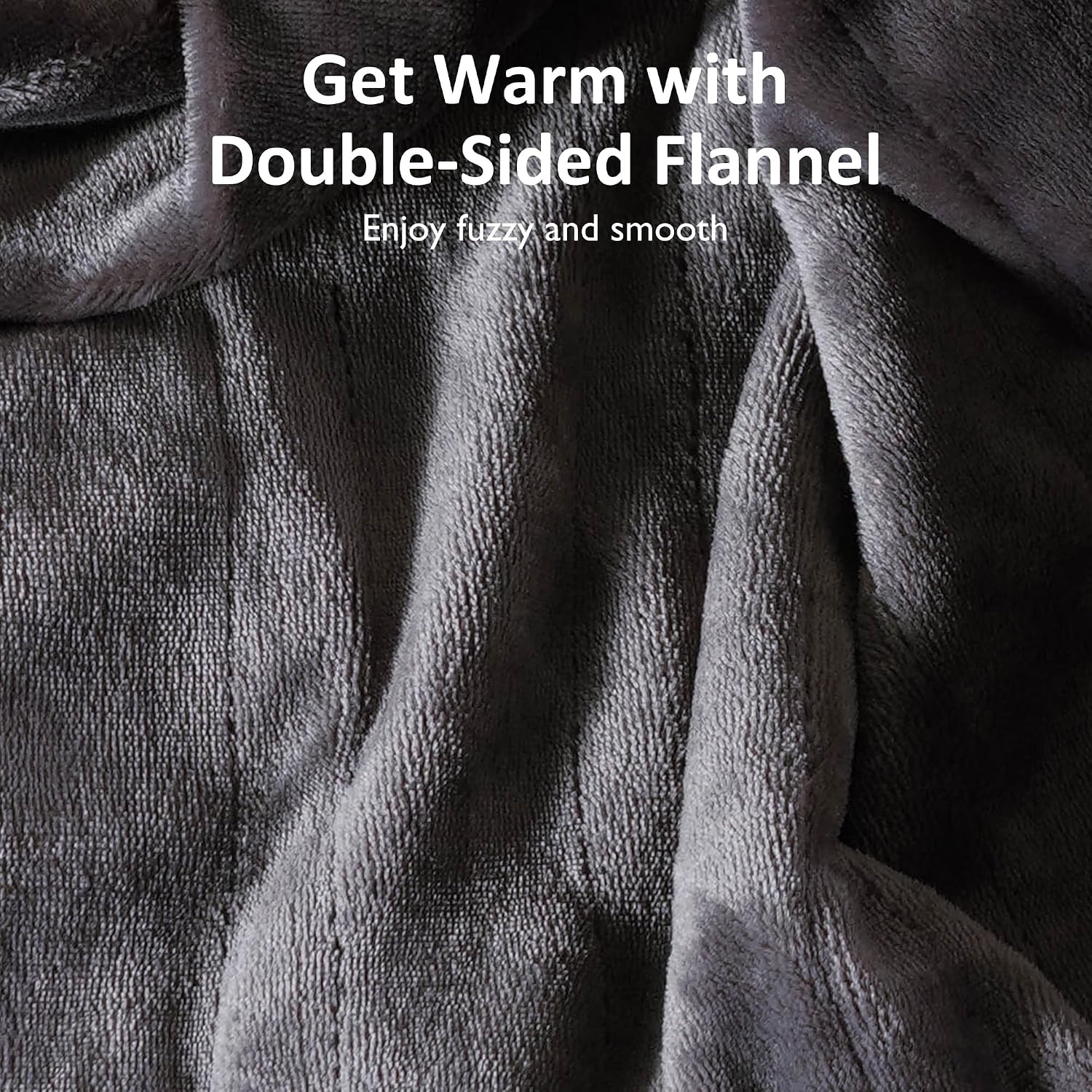 image:imageSUNVIVI Heated Electric Blanket Queen Size Dual Control 10 Heat Settings 12 Hours Auto Off Machine Washable ETL Certified Overheating Protection Grey 84x90 InchGrey