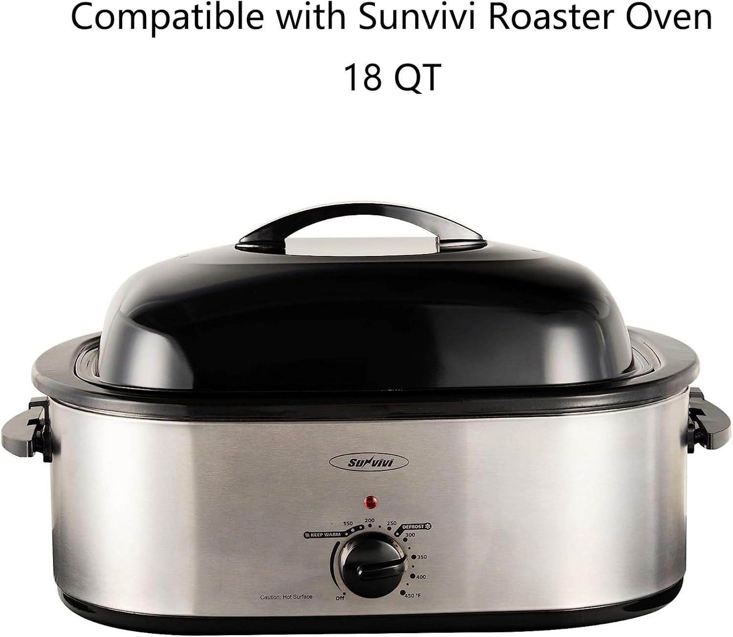image:imageSUNVIVI Metal Roasting Insert Pan 18Qt Roaster Oven Rust Free amp Heavy Duty Nonstick amp Dishwasher Safe