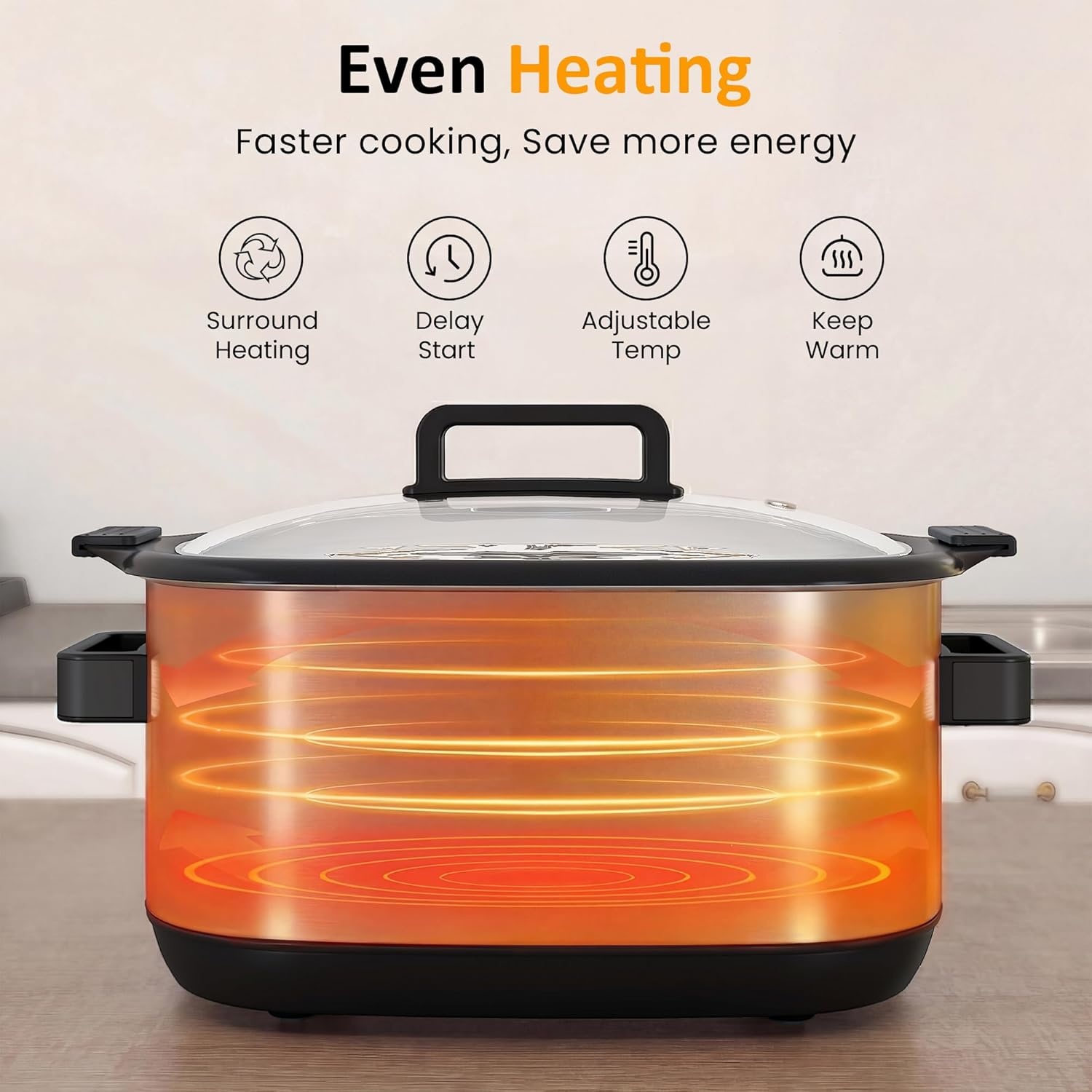 image:imageSunvivi 12in1 Multi Cooker 65QT Programmable Slow Cooker with Timer amp Temp Control Auto Warm Setting Delay Start Dishwasher Safe Lid amp Removable Nonstick Crock Stainless Steel Rack SliverBlack