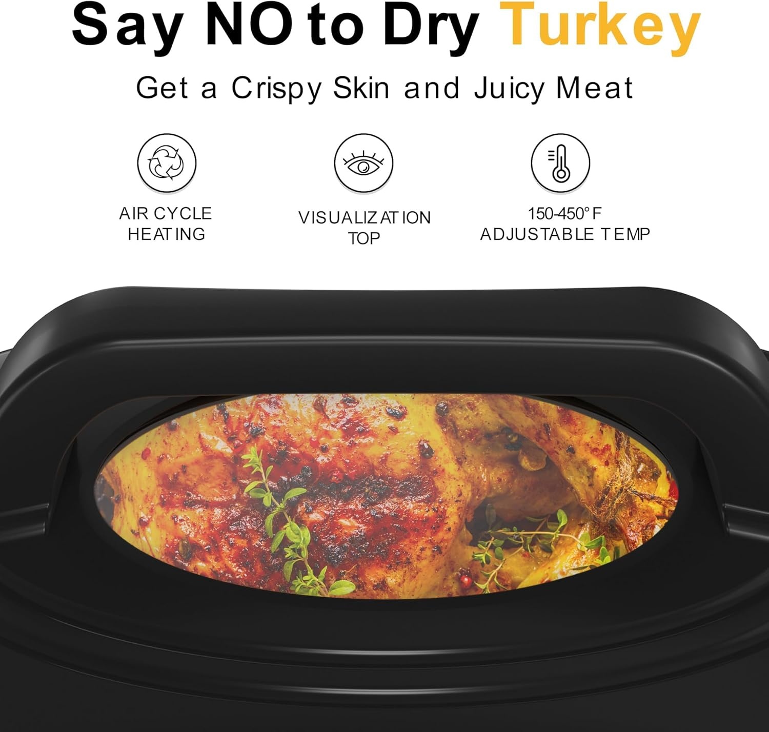 image:imageSunvivi 28 Quart Electric Roaster Oven Turkey Roaster with Lid Electric Roasters with Removable Pan Large RoasterVisible amp Selfbasting Lid Fast Heating amp Thawwarming SettingSilverRed