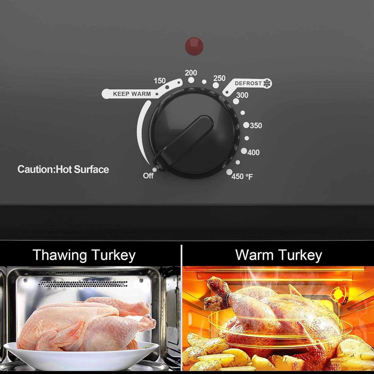 image:imageSunvivi 28 Quart Electric Roaster Oven Turkey Roaster with Lid Electric Roasters with Removable Pan Large RoasterVisible amp Selfbasting Lid Fast Heating amp Thawwarming SettingSilverGrey
