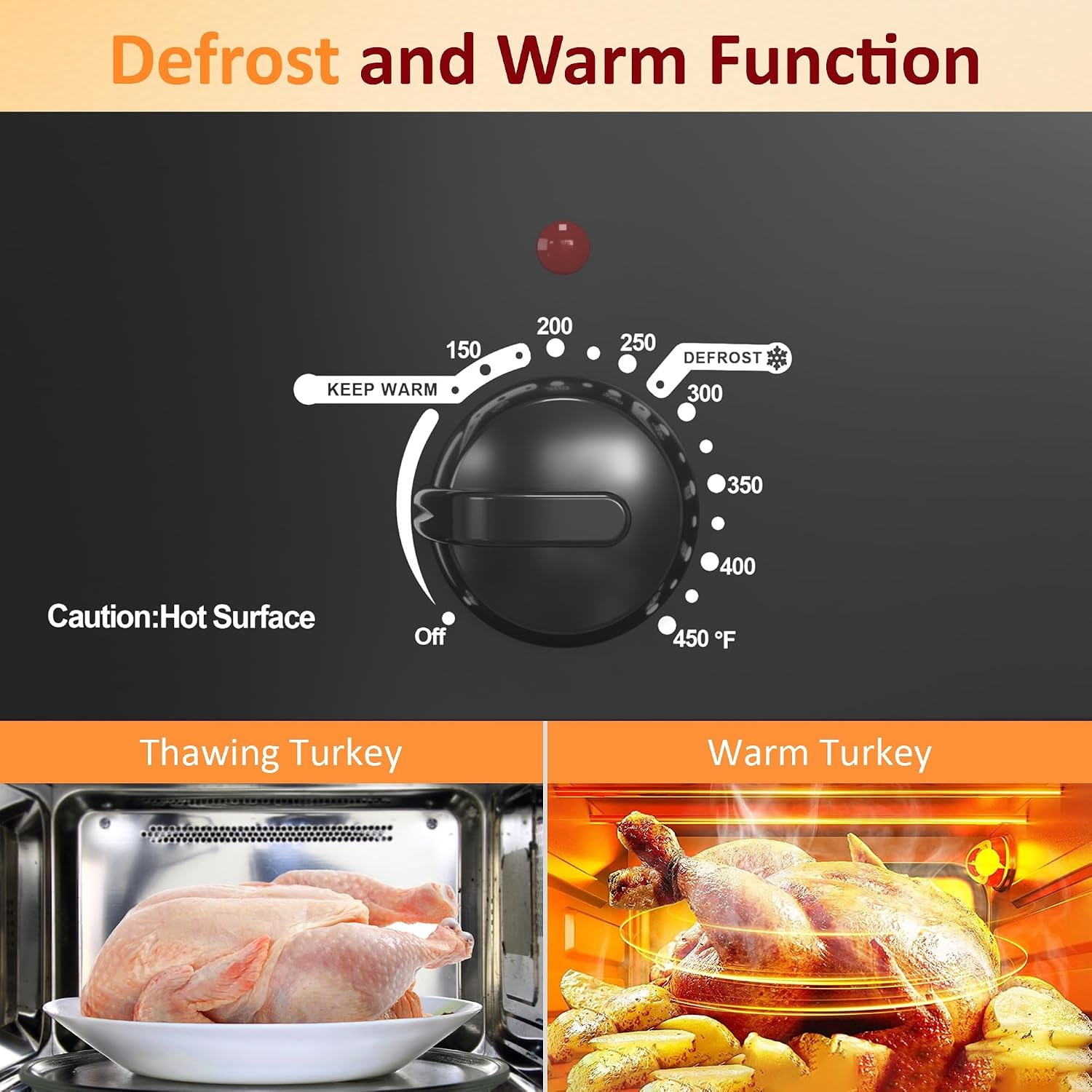 image:imageSunvivi Electric Roaster18 Quart Roasting Oven with SelfBasting Lid Removable PanTurkey Roaster Oven with 150 to 450F Temperature Control CoolTouch HandlesBlackBlack