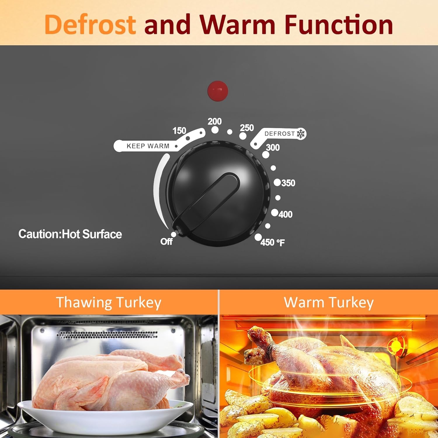 image:imageSunvivi Electric Roaster18 Quart Roasting Oven with SelfBasting Lid Removable PanTurkey Roaster Oven with 150 to 450F Temperature Control CoolTouch HandlesBlackGrey
