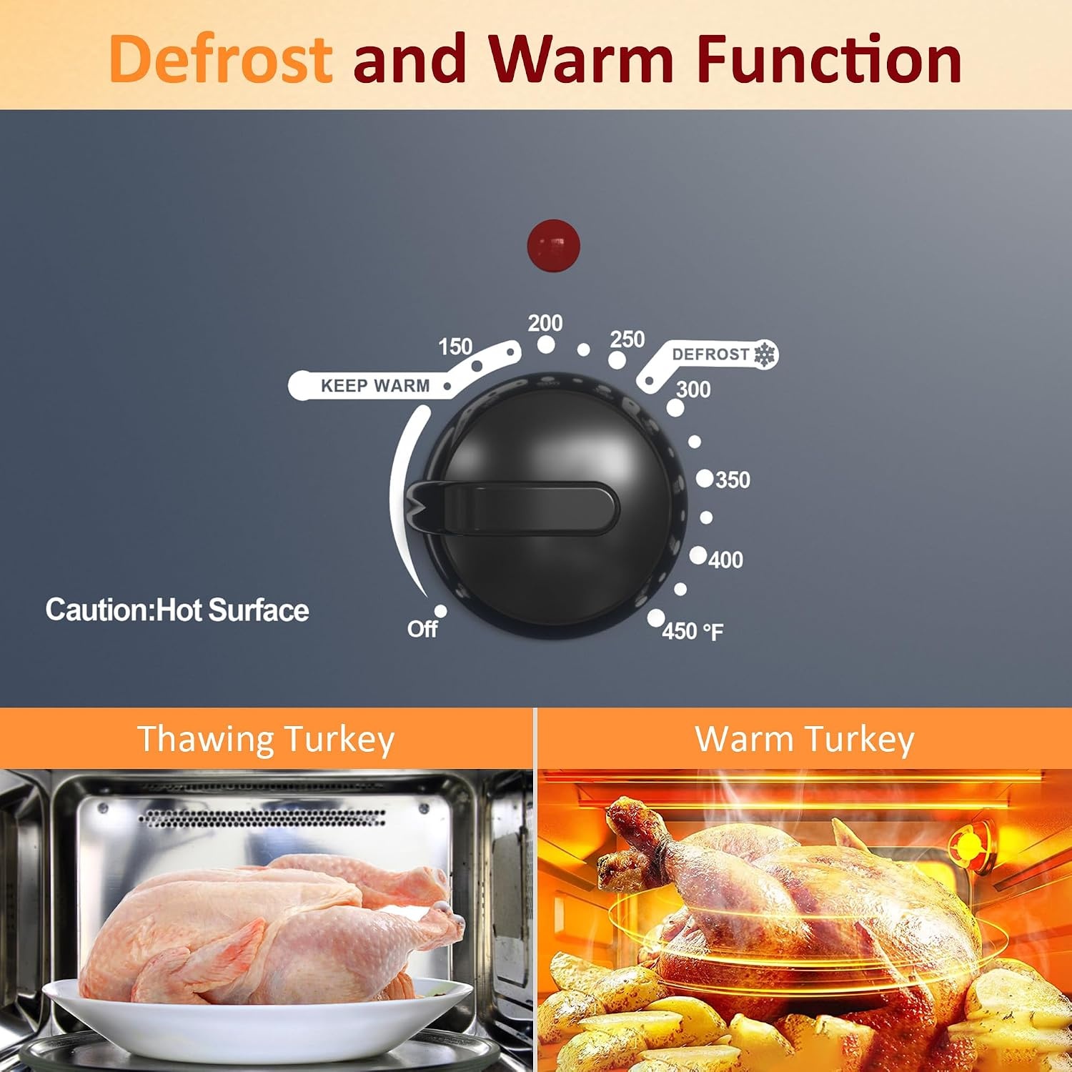 image:imageSunvivi Electric Roaster18 Quart Roasting Oven with SelfBasting Lid Removable PanTurkey Roaster Oven with 150 to 450F Temperature Control CoolTouch HandlesBlackBlue