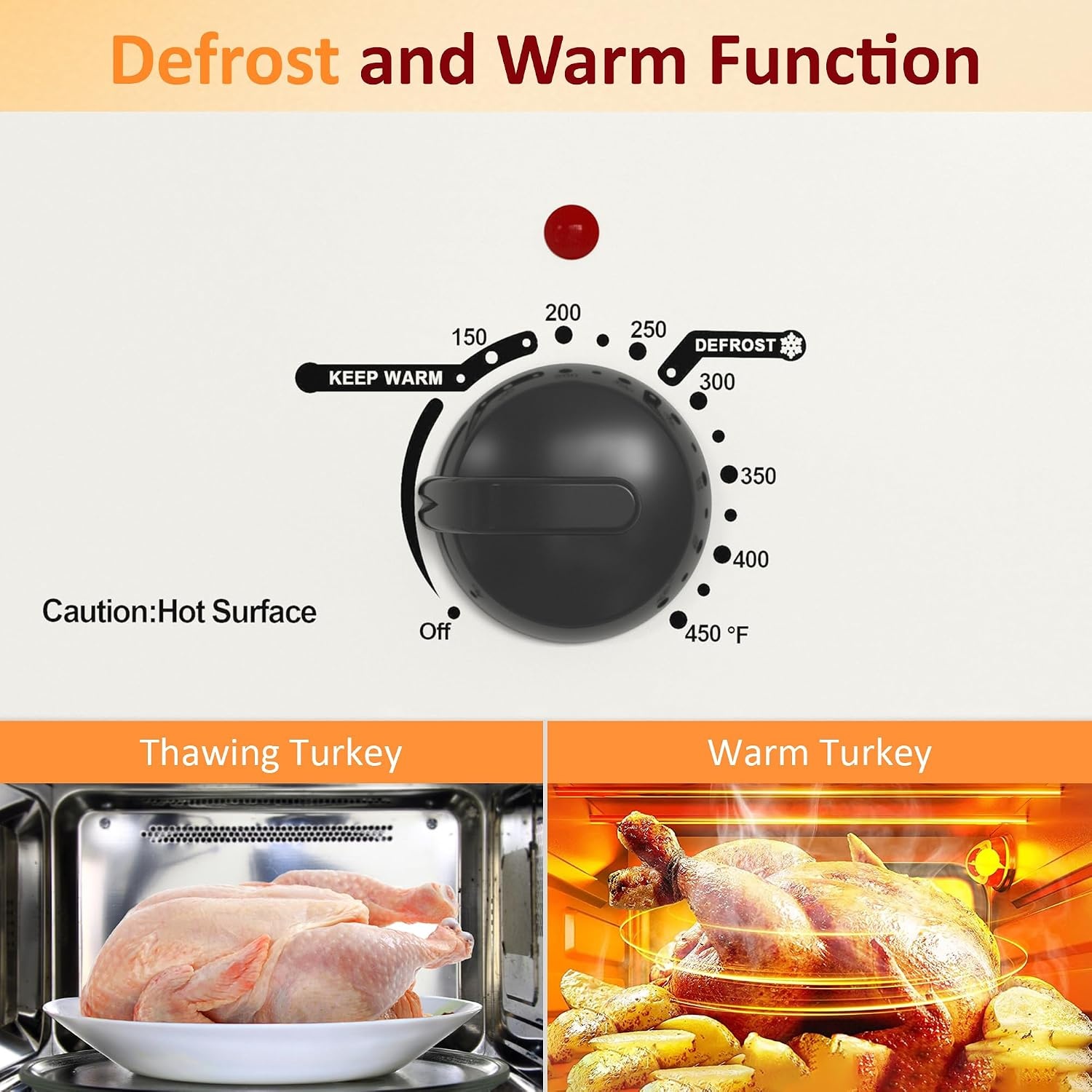 image:imageSunvivi Electric Roaster18 Quart Roasting Oven with SelfBasting Lid Removable PanTurkey Roaster Oven with 150 to 450F Temperature Control CoolTouch HandlesBlackWhite