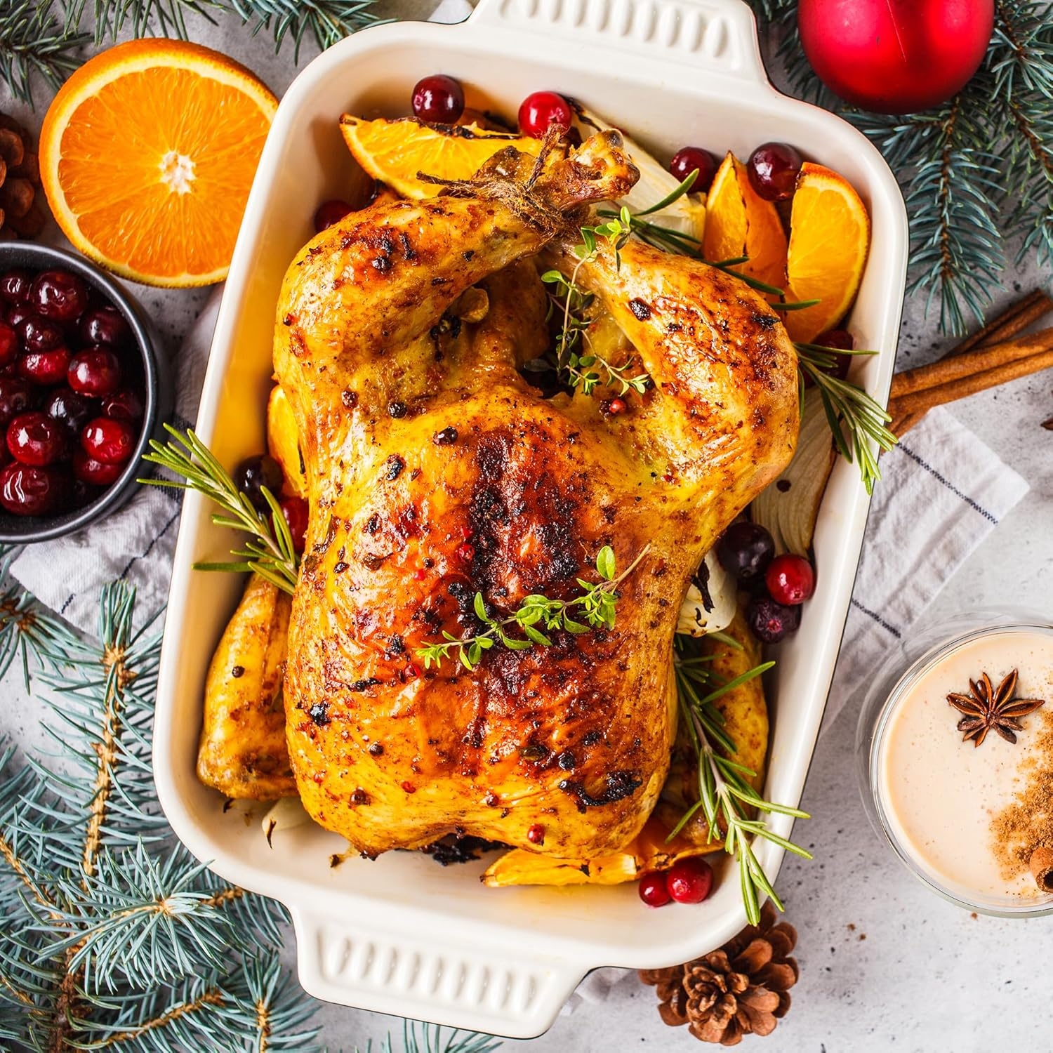 image:imageSunvivi Roaster Oven Electric Roaster Oven with Viewing Lid 28lb 24Quart Turkey Roaster with Unique DefrostWarm Function Large Roaster with Removable Pan amp Rack Stainless Steel WhiteRed