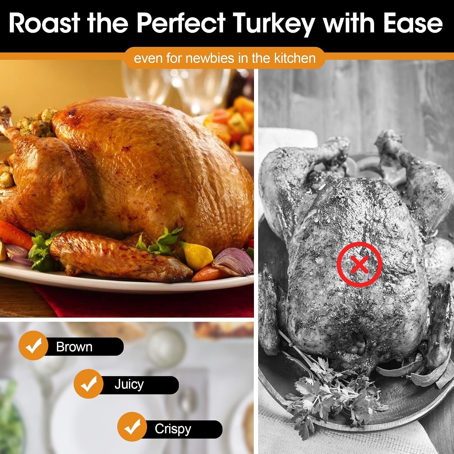 image:imageSunvivi Roaster Oven Electric Roaster Oven with Viewing Lid 28lb 24Quart Turkey Roaster with Unique DefrostWarm Function Large Roaster with Removable Pan amp Rack Stainless Steel WhiteWhite