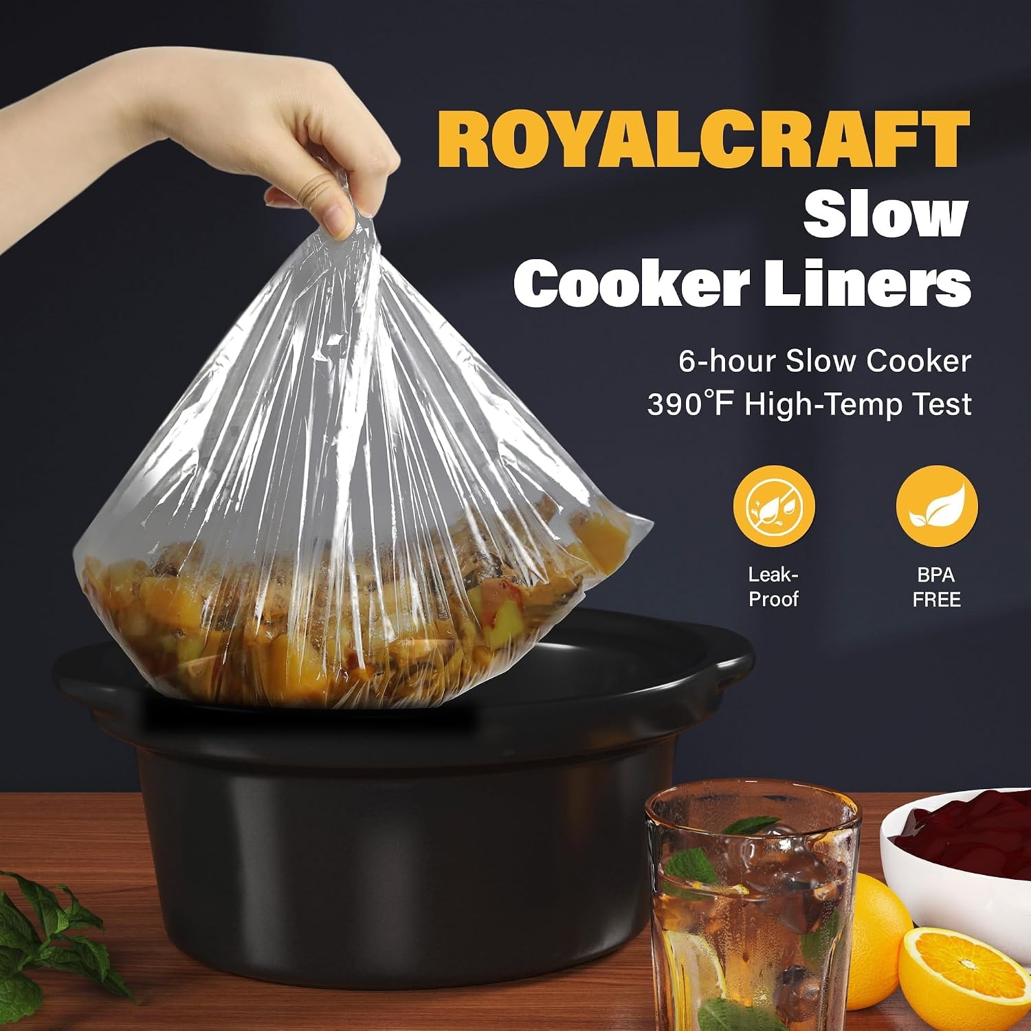 image:imageSunvivi Slow Cooker Liners Disposable Cooking Bags Large Size Pot Liners Fit 1QT to 4QTSuitable for Oval amp Round Pot 10 Count1 Quarts