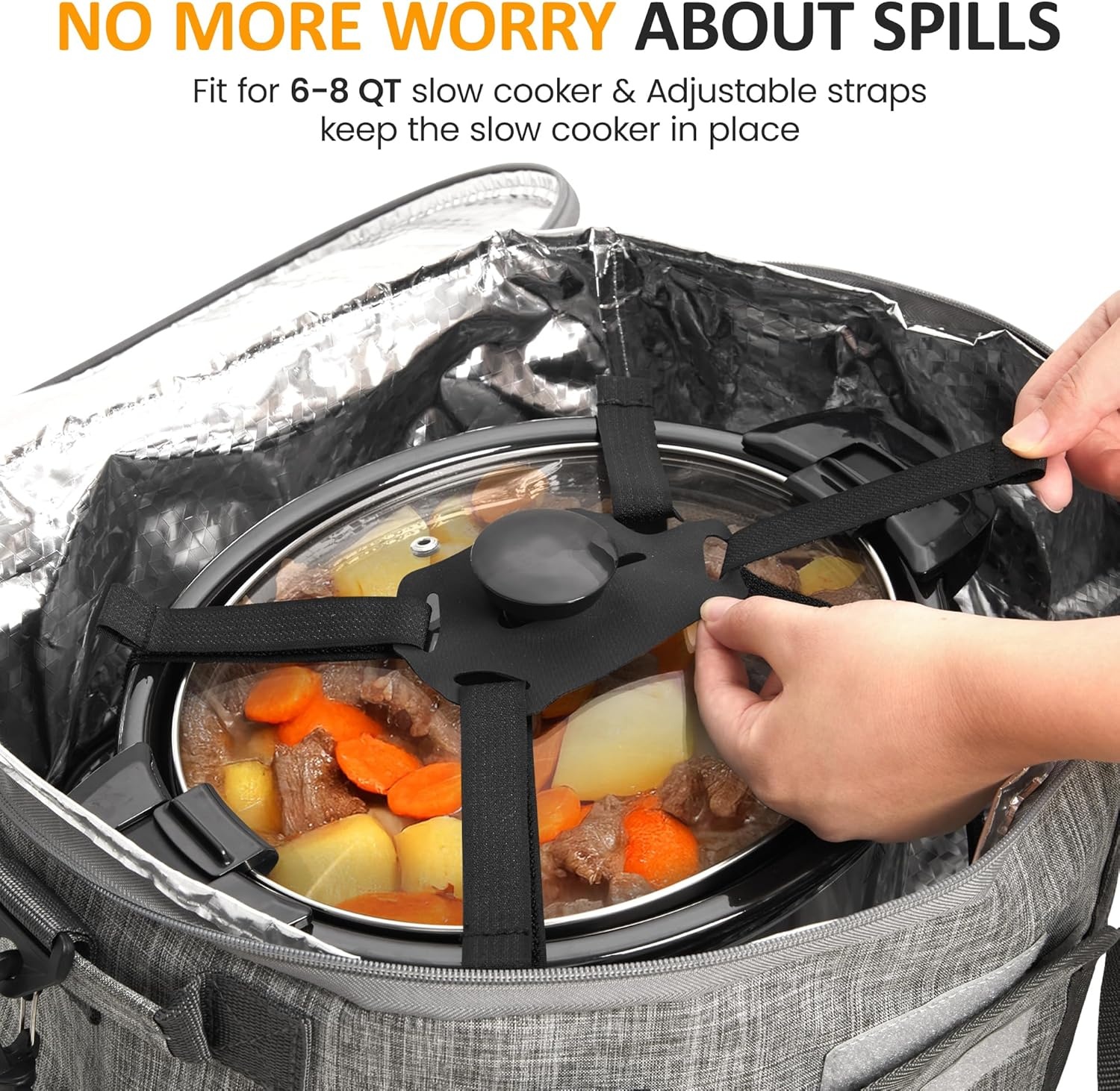 image:imageSunvivi Slow Cooker Liners Disposable Cooking Bags Large Size Pot Liners Fit 1QT to 4QTSuitable for Oval amp Round Pot 10 Count6 Quarts