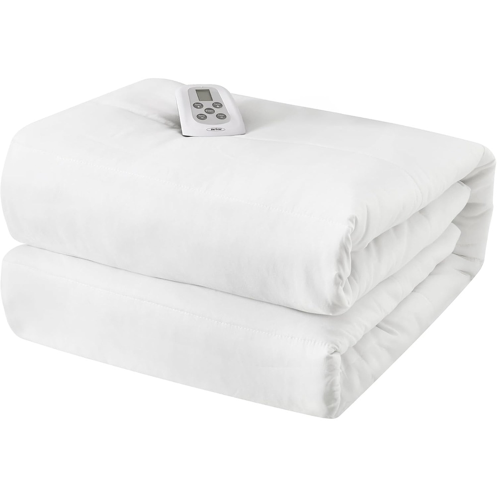 image:imageSUNVIVI King Size Heated Mattress Electric Bed Mattress Pad with 12Hour Timer amp 10 Heat Settings Full Bed Warmer with Dual Controller Machine Washable 78 x 80Twin