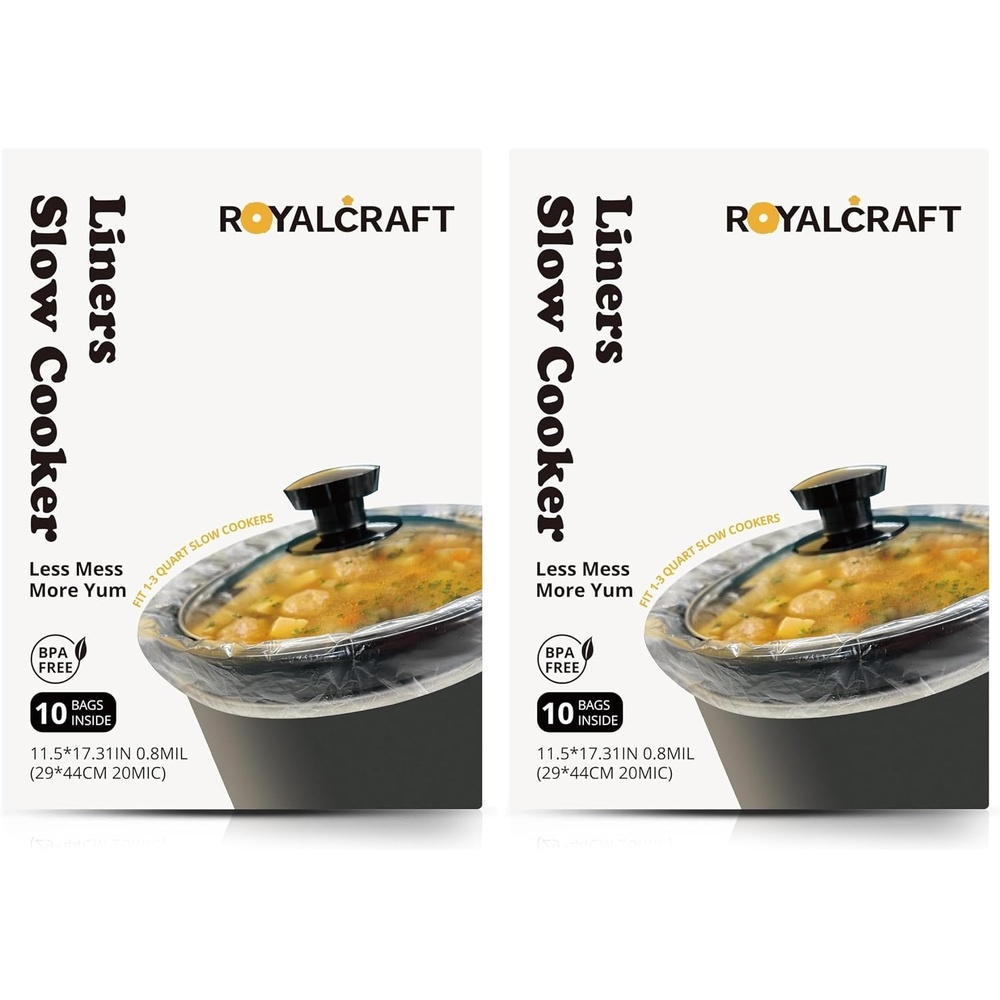 image:imageSunvivi Slow Cooker Liners Disposable Cooking Bags Large Size Pot Liners Fit 1QT to 4QTSuitable for Oval amp Round Pot 10 Count4 quarts Pack of 2