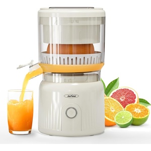 image:imageDualHead Electric Citrus Juicer Plugin Model Juicer Machine with Cleaning Brush Portable Lemon Squeezer for Fresh Orange Lemon Lime Kiwi Grapefruit Easy to CleanampUseWhite