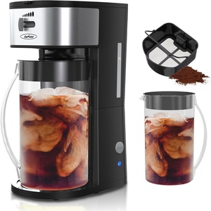 image:imageSUNVIVI 20 Oz Iced Coffee Maker for Ground Coffee Cold Brew Tea Maker with Reusable Coffee Filter and Insulated Pitcher Single Serve Machine for Home Strength Control for Flavor BlackBlackNew