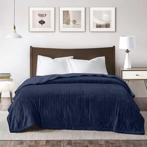 image:imageSUNVIVI Heated Electric Blanket Queen Size Dual Control 10 Heat Settings 12 Hours Auto Off Machine Washable ETL Certified Overheating Protection Grey 84x90 InchBlue