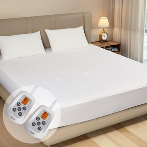 image:imageSUNVIVI King Size Heated Mattress Electric Bed Mattress Pad with 12Hour Timer amp 10 Heat Settings Full Bed Warmer with Dual Controller Machine Washable 78 x 80King