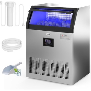 image:imageSunvivi Commercial Ice Maker Machine 265LBS24H 55LBS Storage Bin Stainless Steel Under Counter Ice Machine for Restaurants Bars and Home Use Includes Water Filter Scoop and Hose