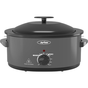 image:imageSunvivi Electric Roaster Oven for Small Families 8QT Portable Roaster with SelfBasting Lid Defrost amp Keep Warm Adjustable Temp 150F450F for Baking Slow Cooking Buffet Serving amp RV CampingGrey