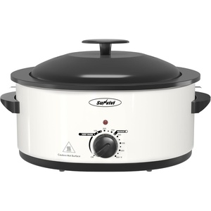 image:imageSunvivi Electric Roaster Oven for Small Families 8QT Portable Roaster with SelfBasting Lid Defrost amp Keep Warm Adjustable Temp 150F450F for Baking Slow Cooking Buffet Serving amp RV CampingWhite