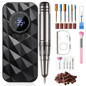 image:imageSunvivi Professional Electric Nail Drill 40000RPM Portable amp Rechargeable Cordless Nail File Machine with 11 Drill Bits for Acrylic Nails Shaping Polishing amp Removing Gel Nails Home amp Salon UseLargeType B