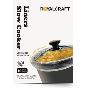 image:imageSunvivi Slow Cooker Liners Disposable Cooking Bags Large Size Pot Liners Fit 1QT to 4QTSuitable for Oval amp Round Pot 10 Count1 Quarts