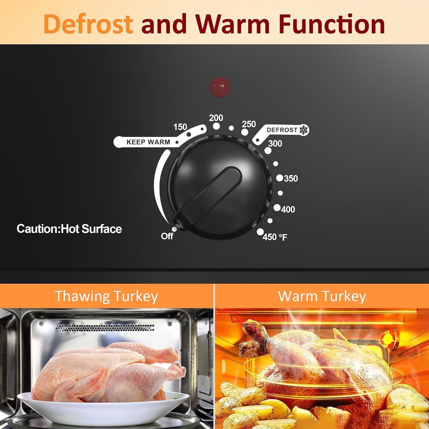 image:imageSunvivi Electric Roaster 24 Quart Electric Roaster Oven with SelfBasting Lid Turkey Roaster Oven Buffet with Removable Pan CoolTouch Handles BlackBlack