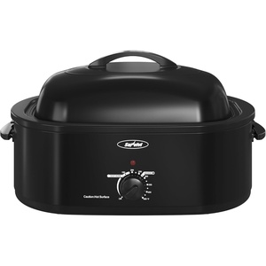 image:imageSunvivi Electric Roaster 24 Quart Electric Roaster Oven with SelfBasting Lid Turkey Roaster Oven Buffet with Removable Pan CoolTouch Handles BlackBlack